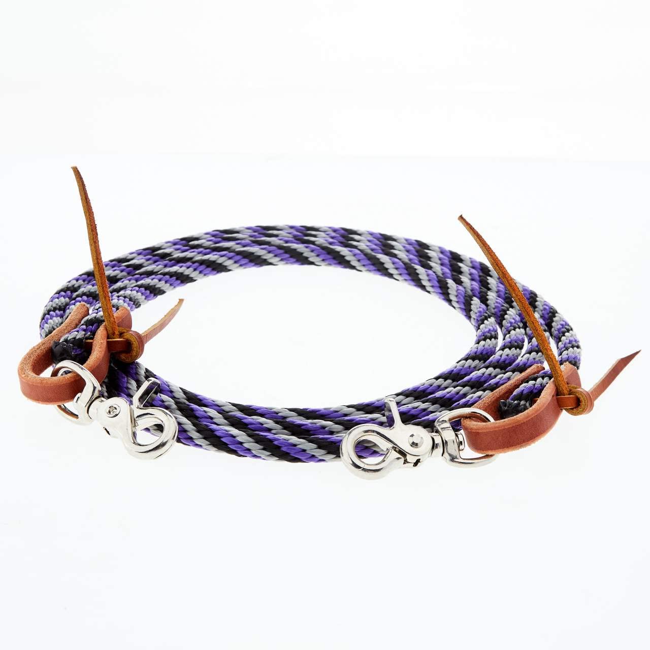 Professional's Choice 6690 8ftx3/8in Braided Roping rein Purp/Black N/A