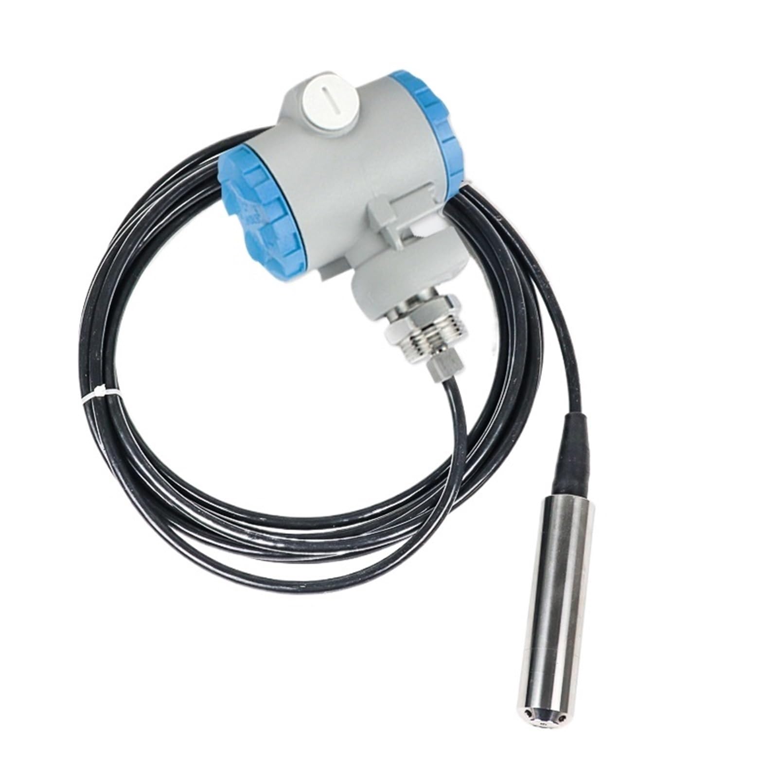 QfUxYYSLD Digital Water Level Meter 4-20Ma Submersible Liquid Level Sensor RS485 Tank Level Sensor Range 1M 5M(LCD 4-20mA,4m Range 5m Cable)