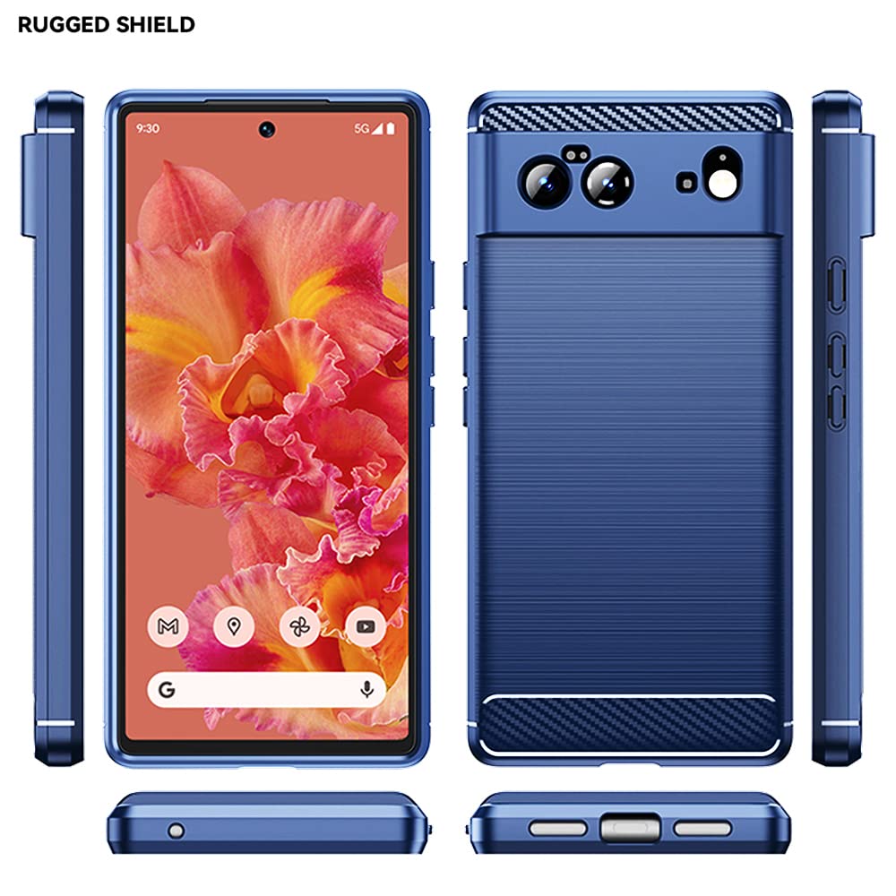 Cuoqing Coque Pixel 6 Pro, Coque Google Pixel 6 Pro Ultra Mince Premium TPU Silicone Flexible Anti-Trace Souple Coque Housse Compatible Avec Google Pixel 6 Pro (Coque Pixel 6 Pro Bleu