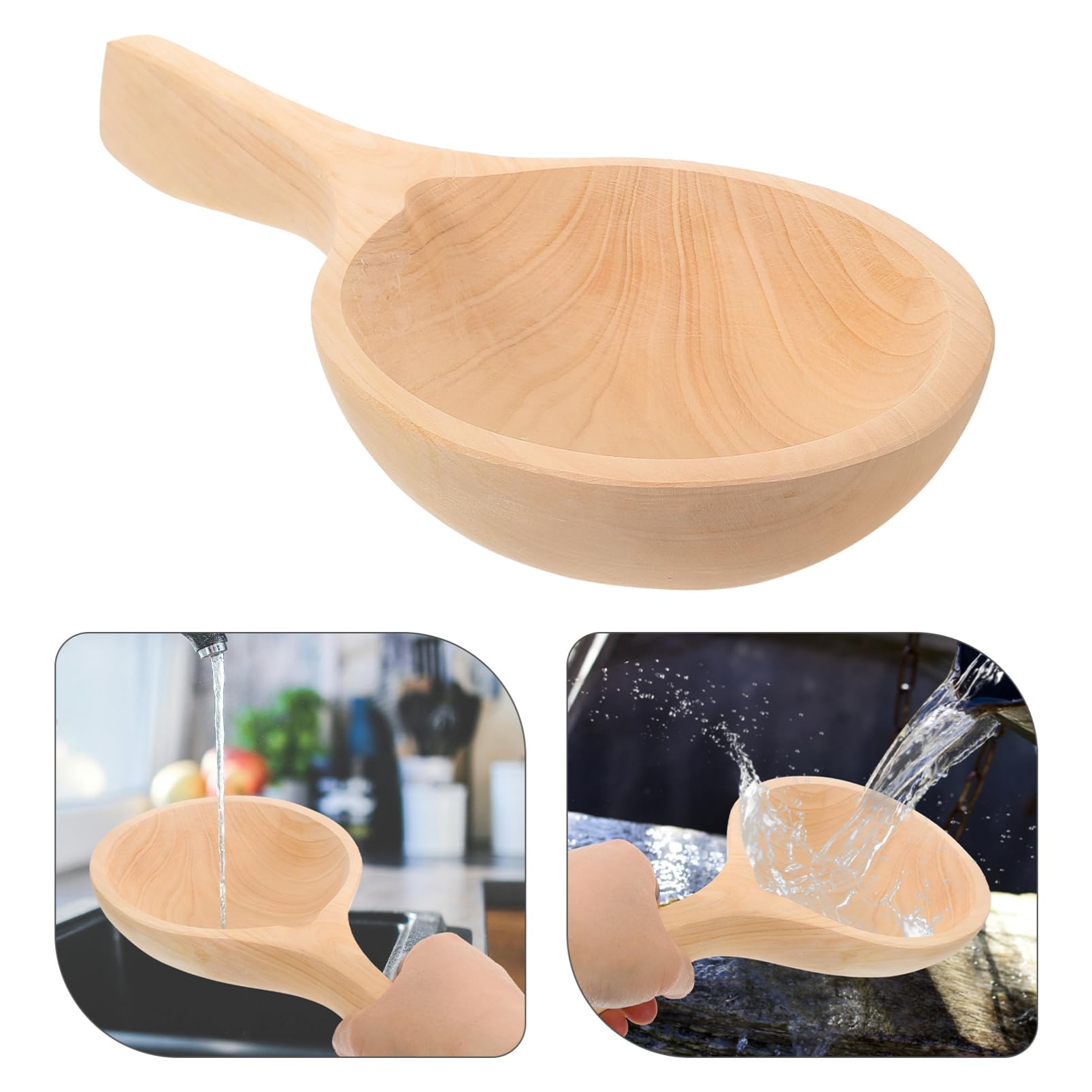 Mobestech Mestolo in Legno per Uso in Cucina in Hotel Manico Pratico e Design Unico