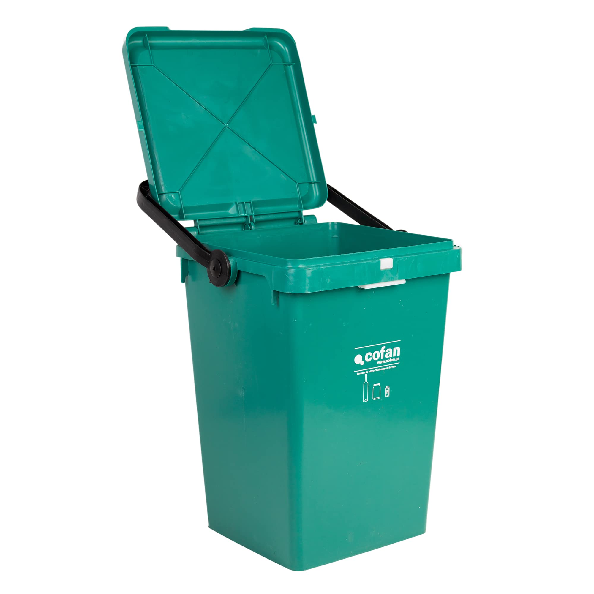Cofan Récipient Vert Pour Verre Modèle Zircon - Capacité 25 Litres