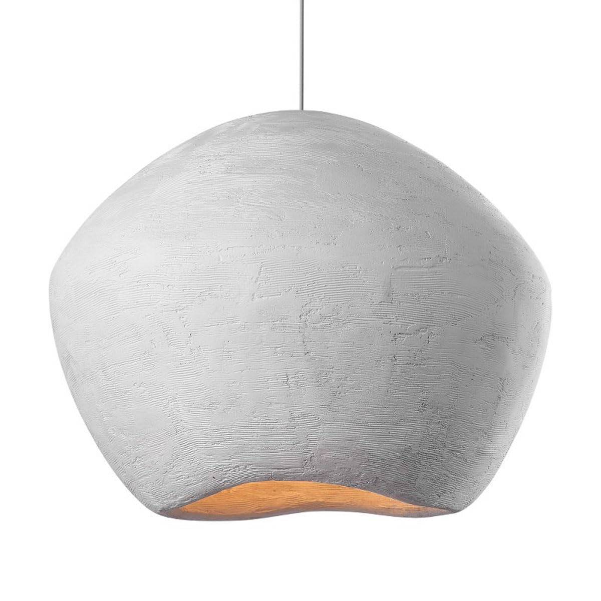 Lampe suspendue japonaise wabi-sabi grise pour illuminer votre îlot de cuisine avec élégance