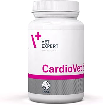 مكمل Vet Expert CardioVet لصحة القلب للكلاب يدعم وظيفة القلب والأوعية الدموية باستخدام L-Carnitine وTaurine وVitamin E وSelenium 90 كبسولة