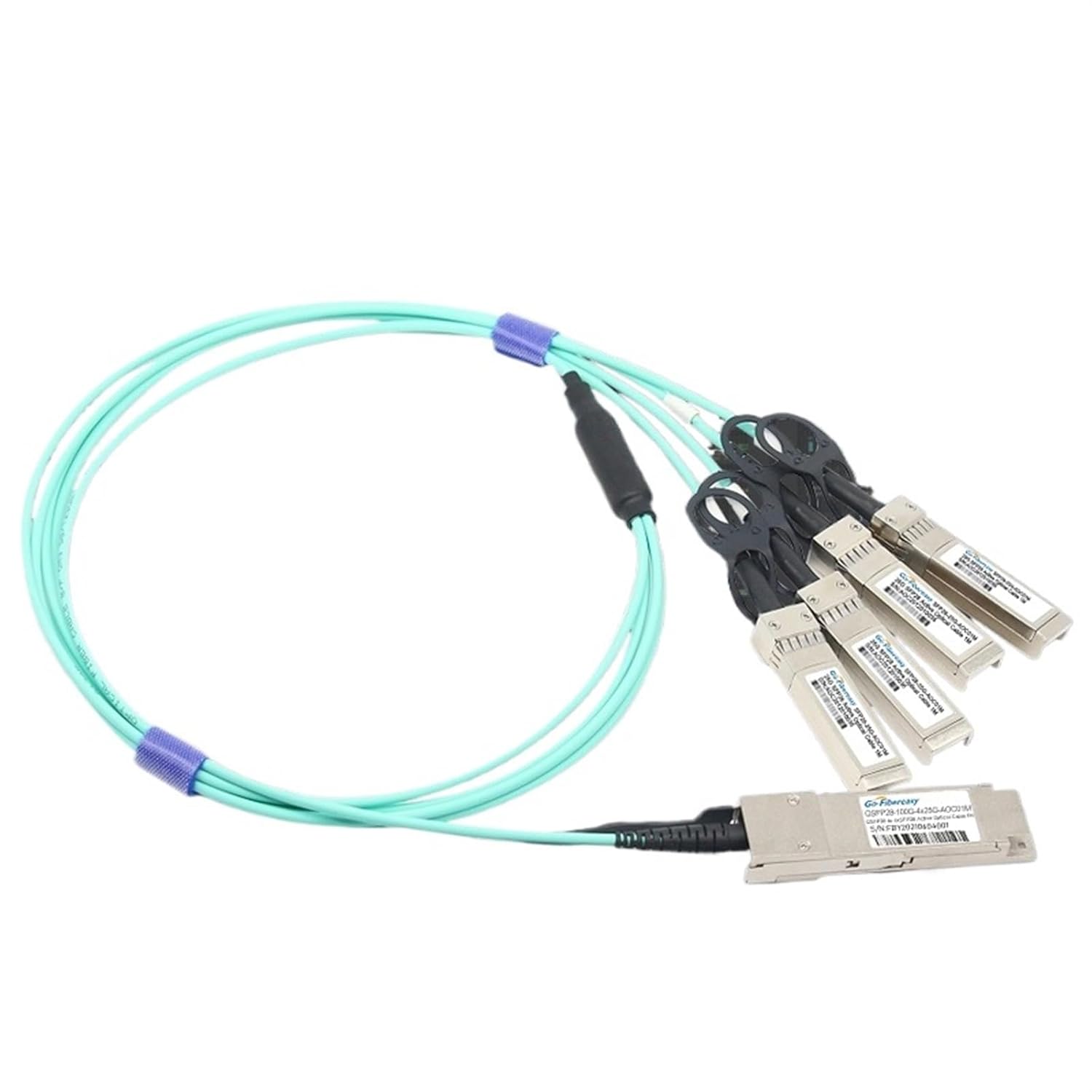 100G QSFP28 to 4xSFP28 Cable High Speed Active Breakout Cable 1m 2m 3 metres 5m 10m 30m QSFP28 to SFP28 Active Optical Cable(10m OM3)