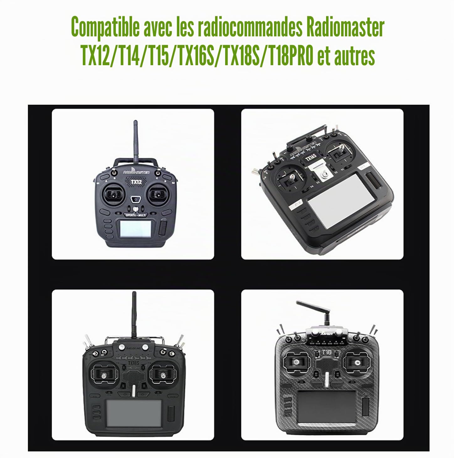Batterie Lipo rechargeable 7,4 V 5000 mAh 2S Lot de batteries de rechange 8C XT30 avec chargeur USB pour radiomaster TX12 T14 T15 TX16S TX18S T18PRO émetteur RC jouets