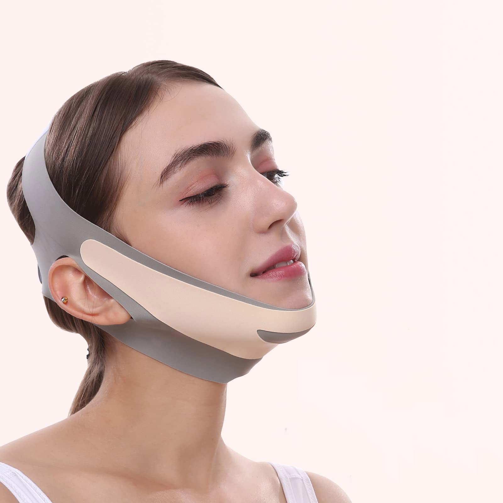 Reusable V Line Lifting Mask Face Lifting Belt Face Strap, Chin Up Mask Face Lifting Belt to Removing Double Chin, Create a V Shaped Slimming Face Full of Vitality