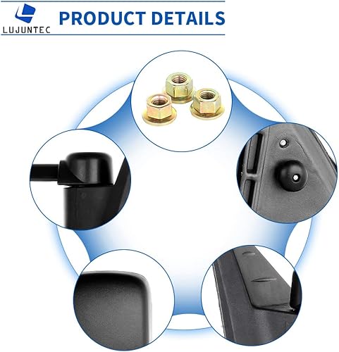 Miniatura 7 de LUJUNTEC Retrovisores de remolque de repuesto para Chevy 2008-2013 para Chevy para Silverado para GMC para Sierra 150025003500, retrovisores de