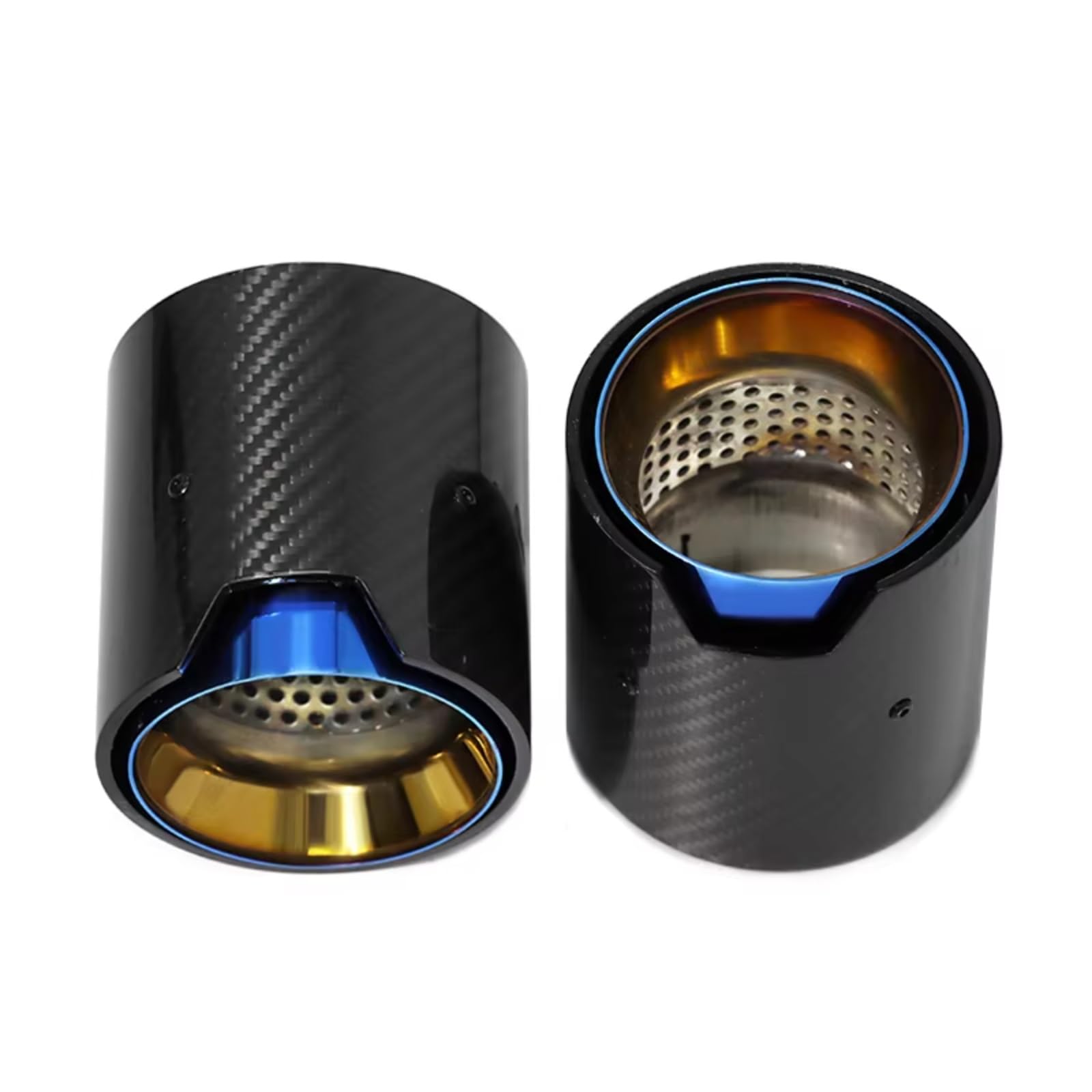 Tubo de escape para coche BMW G22 G23 G26 y colas de fibra de carbono azul con enchufe directo 7