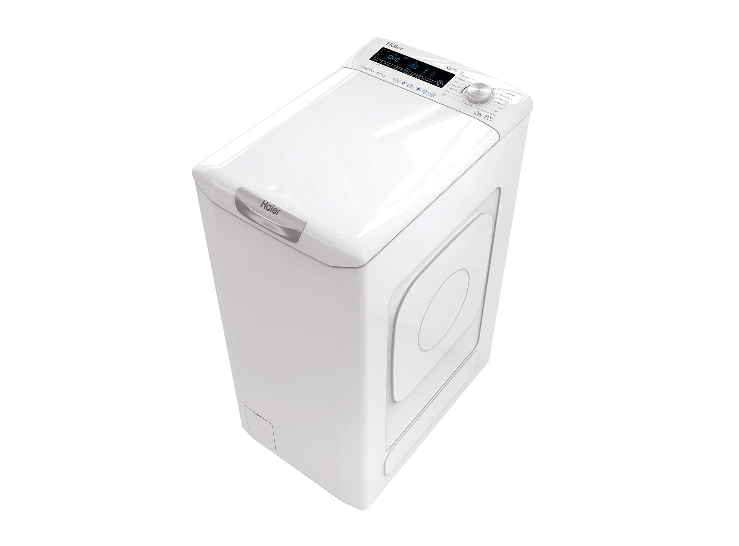 Haier RTXSG47TMCE-37- Washing Machine Top Load 7 kg, 5 Steam Plus Cycles, Inverter Motor, Antibacterial Treatment, 1400 RPM, Soft Opening, Automatic KG Detector, 16 Programs Energy Label