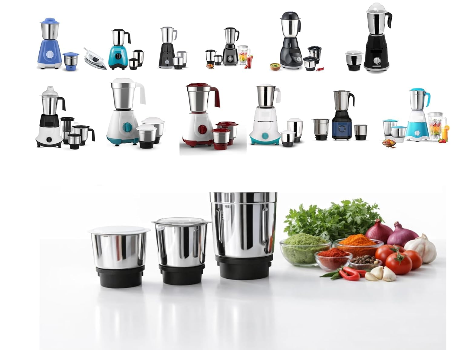 A ltrr 200ml 400ml & 800ml Mixer Grinder Jars | Suitable for Bajaj, Lifelong, Orient (Selected Models Only) | Not Compatible with Other Models