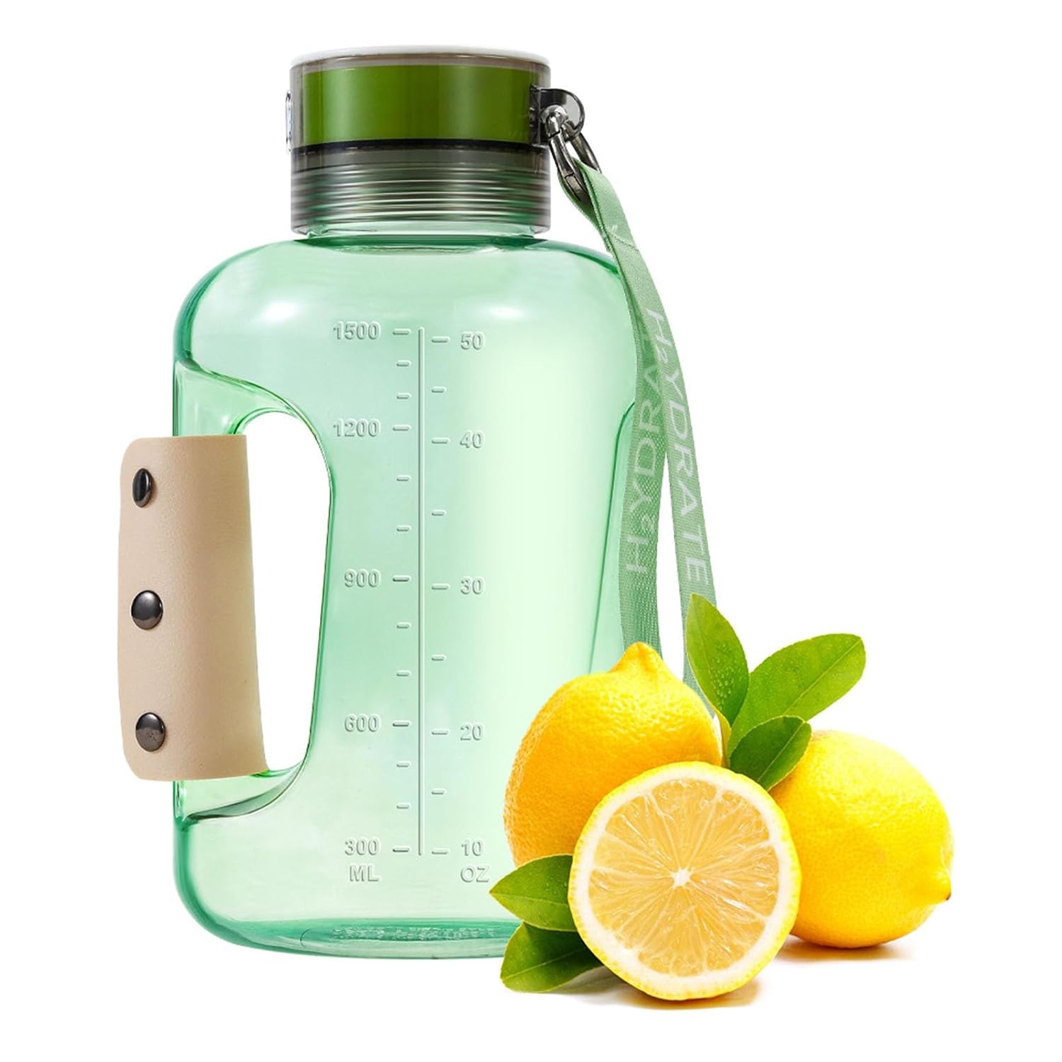 1.5L Portable Hydrogen Water Bottle, Hydrogen Water Generator Ionizer with Microporous Membrane, 6-Minute Electrolysis 1200-2400PPB, Safe TRITAN Material for Home, Gym and Daily Travel