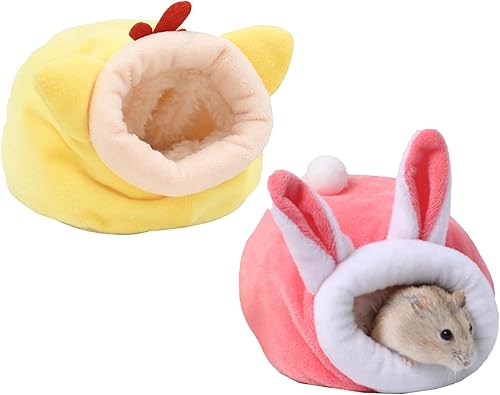 Miniatura 10 de Cama de conejillo de indias, acogedoras casas de conejos y escondites de conejos, ropa de cama lavable de vellón para dormir, casa cálida de