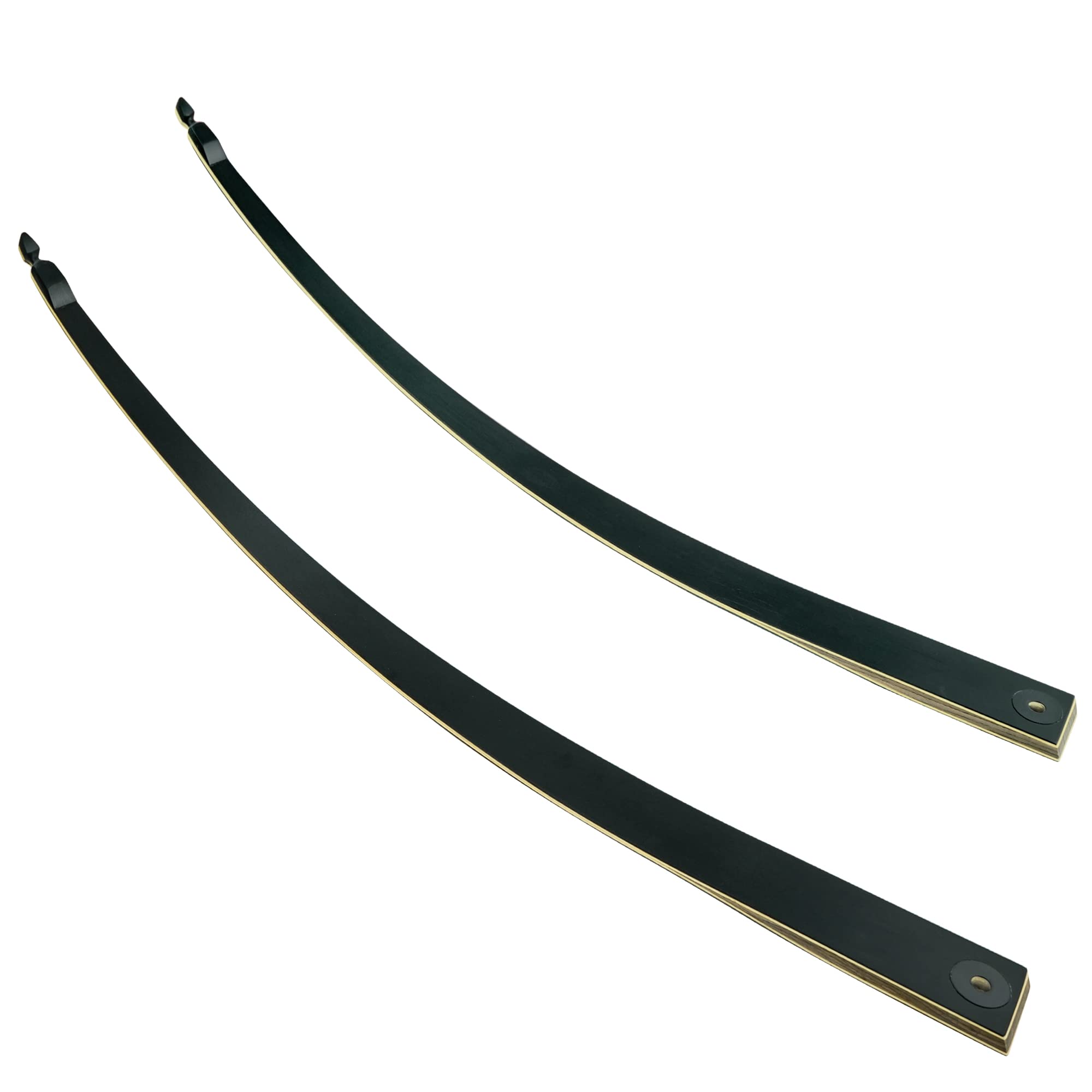Black Hunter Original Takedown Longbow Limbs Replacement, GLURAK 25-60 lbs Fiberglass and Bamboo Sheet Laminated Bow Limbs