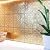 Main Street 24-Pack of 8 x 8" Wallpaper Tiles Peel and Sitck in Gold and Green Leaves Design for Kitchen Backsplash, Renter Friendly, Paper Wall Tiles for Your Home and DIY Projects