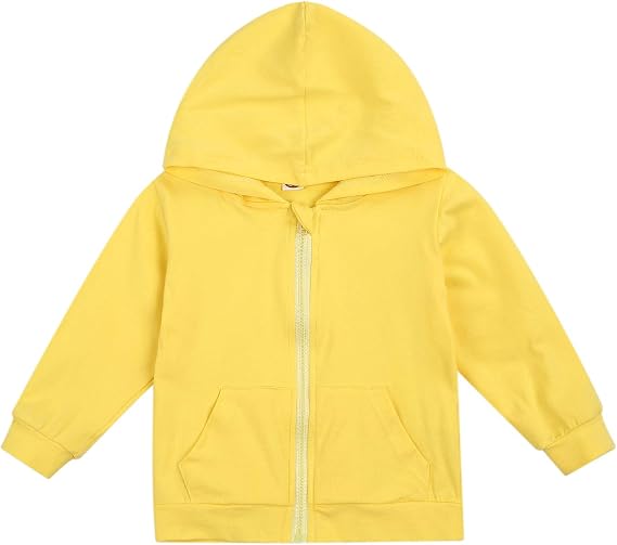 Imcute Baby Zip Up Hoodie, Unisex inflant Toddler Long Sleeve Sweatshirts Lightweight Jacket Hooded Coats Fall Winter Outfits