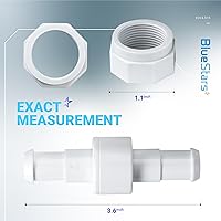 Vista 2 de BlueStars Kit de manguera de limpieza de piscina D20 giratoria y kit de tuerca de manguera D15 de repuesto para limpiadores de piscinas Zodiac