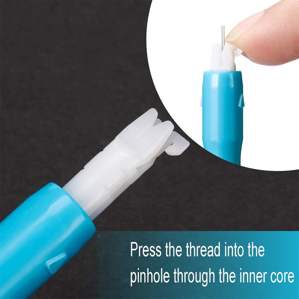 OFFIGAM 4pcs Household Sewing Machine Automatic Threader Threading Tools for Seniors Portable Plastic Needle Inserter Home Stitching Accessory