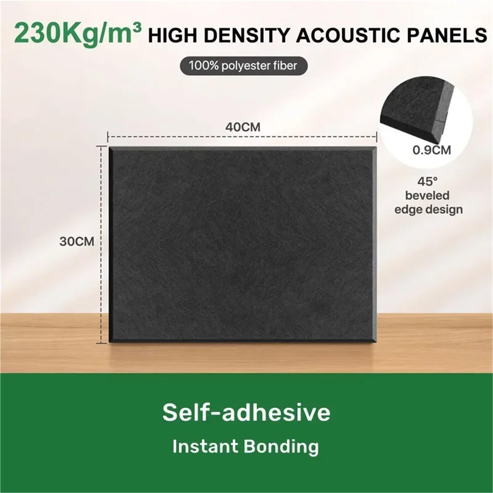 Panel acústico a prueba de sonido, pegatinas pared insonorizadas, aislamiento alta densidad, puerta, espuma for dormitorio Para amortiguar el sonido(Sliver grey)