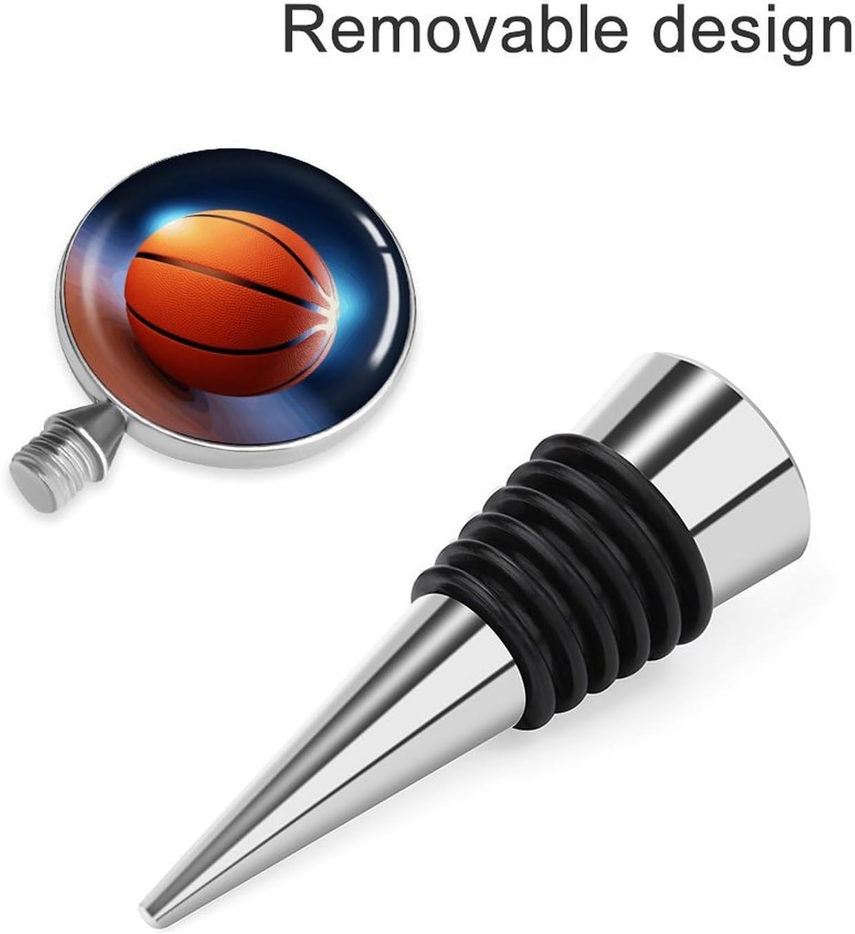 Basketball Ball Wine Stoppers Decorative Champagne Stopper image 4
