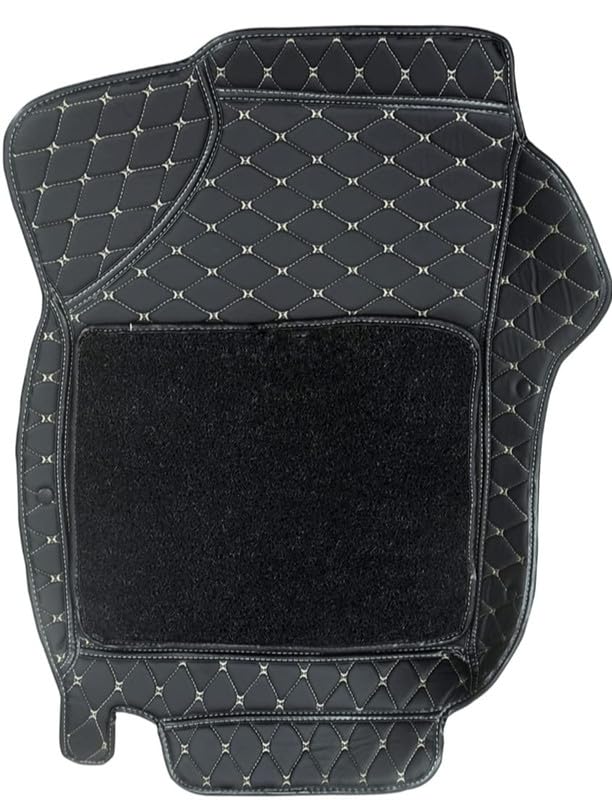 Image of SINEX 7D car mat Full Set for Maruti Suzuki Ignis (Model : 2016-2024) || Luxury Leather Double Car Floor Mat Complete Set || 100% Waterproof and Washable || Color :Silver, Black,