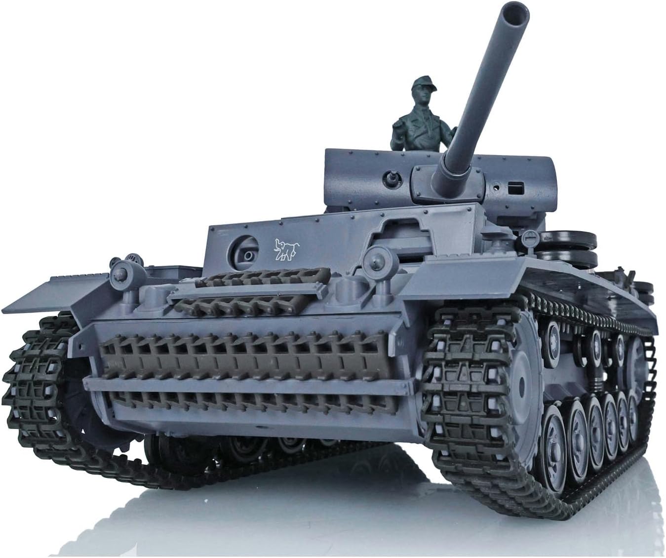 2.4G Heng Long RC Tank 1/16 Scale 7.0 Plastic German Panzer Iii L RTR RC Tank Model 3848 340° Rotating Turret Infrared Combat Smoke Unit BB Pellets BB Shooting Airsoft Tank