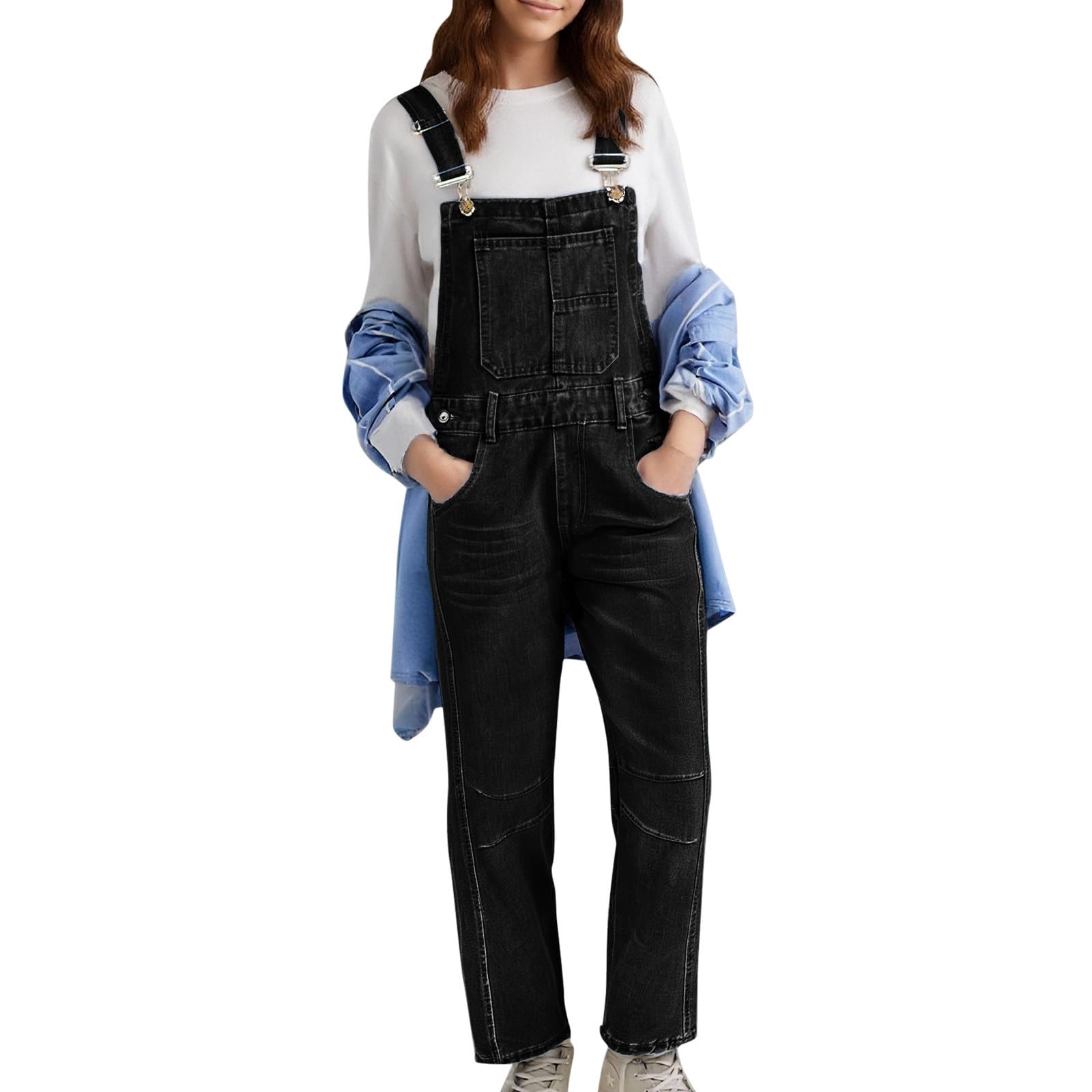 Mono Mujer Elegante Trabajo Overol Informal Macacao Hippie Formal Peto Vaquero Tezano Anchos Baggy Fiesta para Largo Talla Grande Tallas Grandes Casual