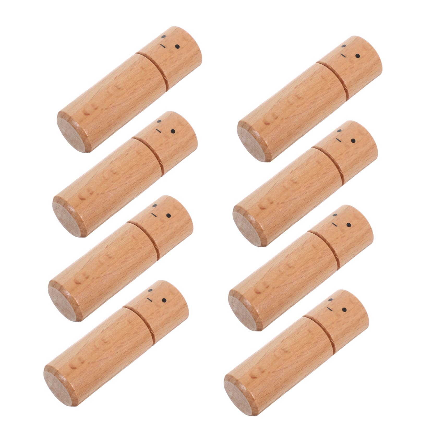 10 Piezas Figuras de Madera sin Pintar para Pintura y Manualidades Muñecos de Madera Sólida con Base Estable para Decoración y Educativo