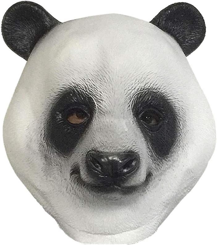 CXYTXPanda Mask Funny Anime Children Halloween Bar Animal Latex Headgear Halloween mask