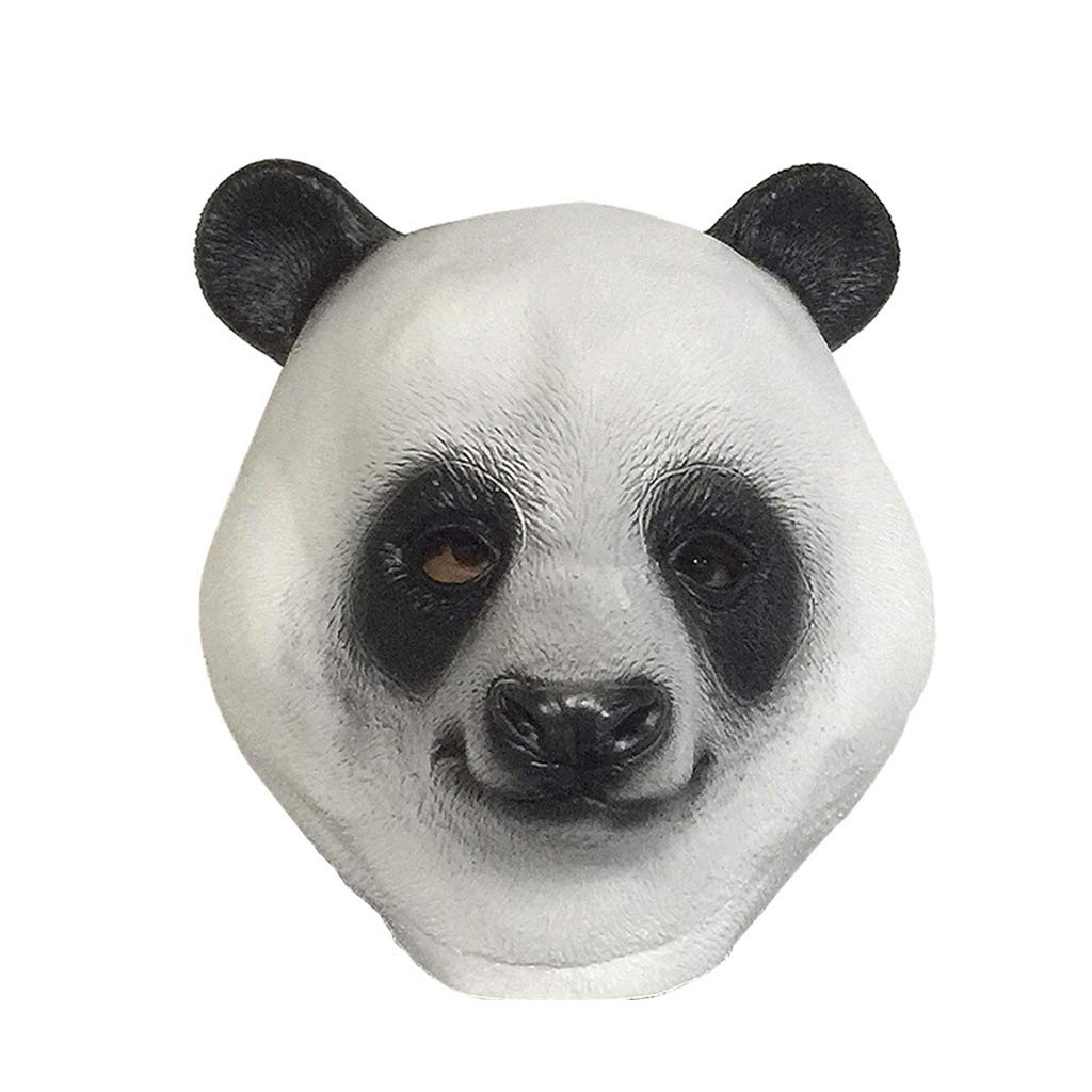 CXYTXPanda Mask Funny Anime Children Halloween Bar Animal Latex Headgear Halloween mask