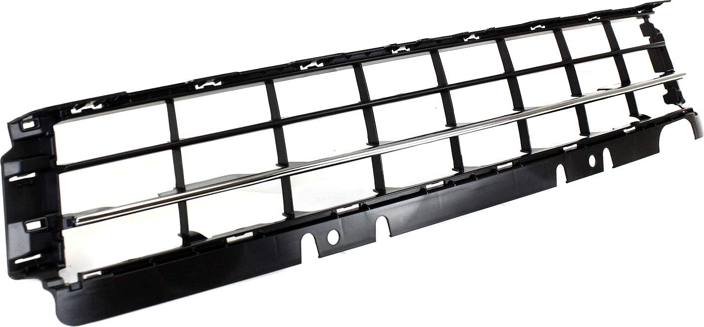 Compatible with 12-16 Beetle Front Lower Bumper Grill Grille Assembly Black with Chrome Molding
