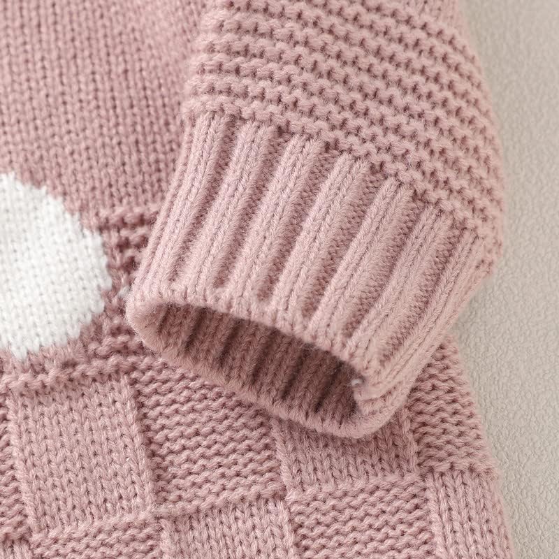 LAWKUL ベビーアウトフィット コットンニット 新生児 幼児 ロンパース ニット 長袖 セーター 服 暖かい帽子セット 幼児 男