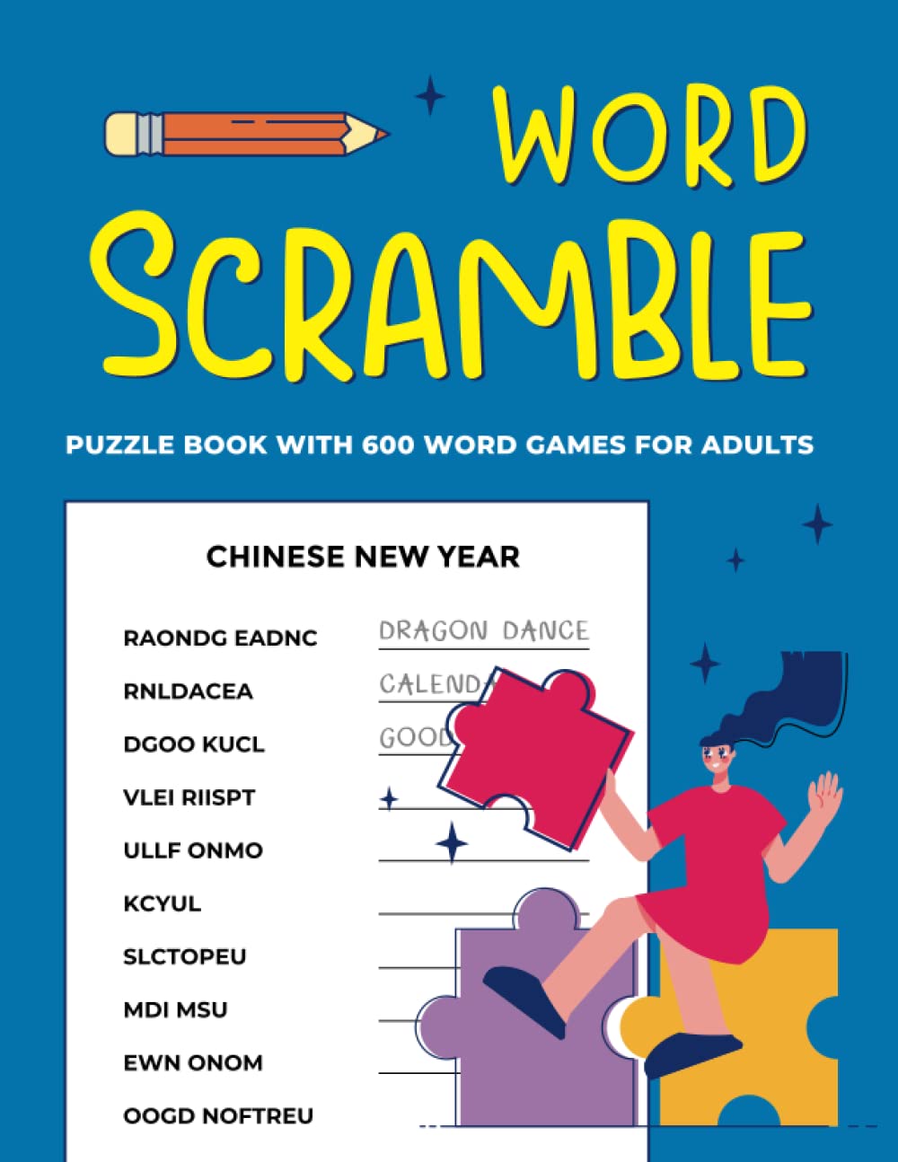 Word Scramble Puzzle Book: Word Games for Adults (Word Scramble Books for Adults)