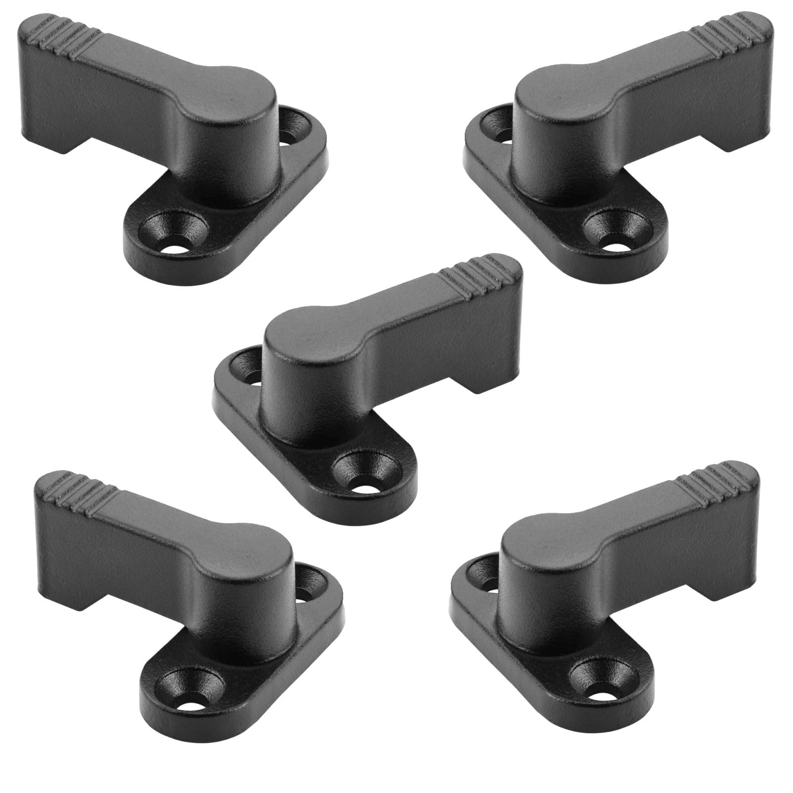 SOTECH 5 x loquets rotatifs 4 x 90° à enclenchement – loquet de verrouillage en zinc moulé sous pression, noir