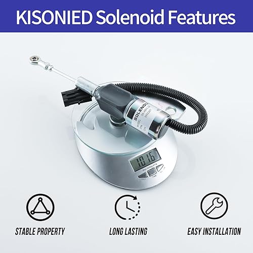 Miniatura 6 de 3991167 Solenoide de apagado de combustible 1703-3304 3964627 SA-4941-12 87420952 J991167 Reemplazo para Cummins Engine 4BT 5.9L Hyundai R220-5 Case