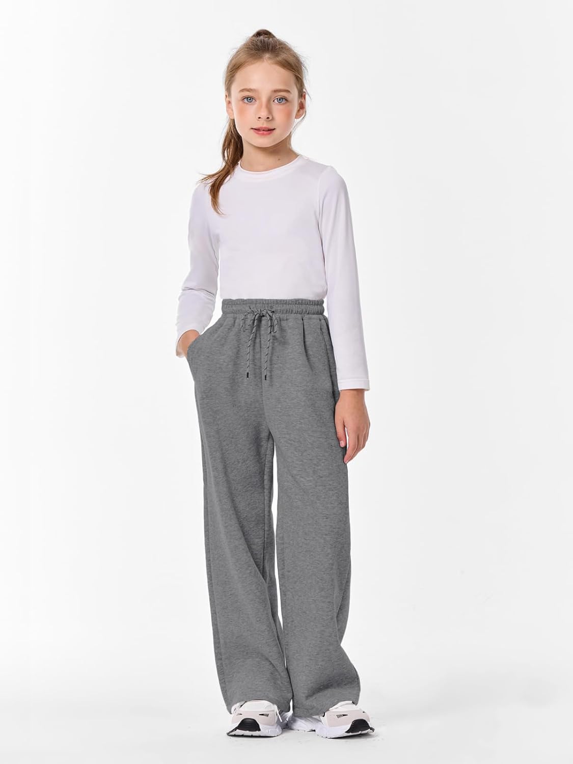 Girls Straight Leg Sweatpants Baggy Sweatpants Teen Girls 5-14Y - Image 4