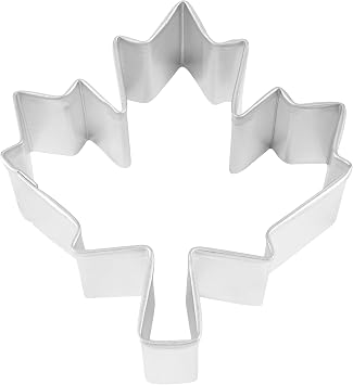 CybrTrayd R&M Maple Leaf, Canadian National Symbol 3" Cookie Cutter, Metallic