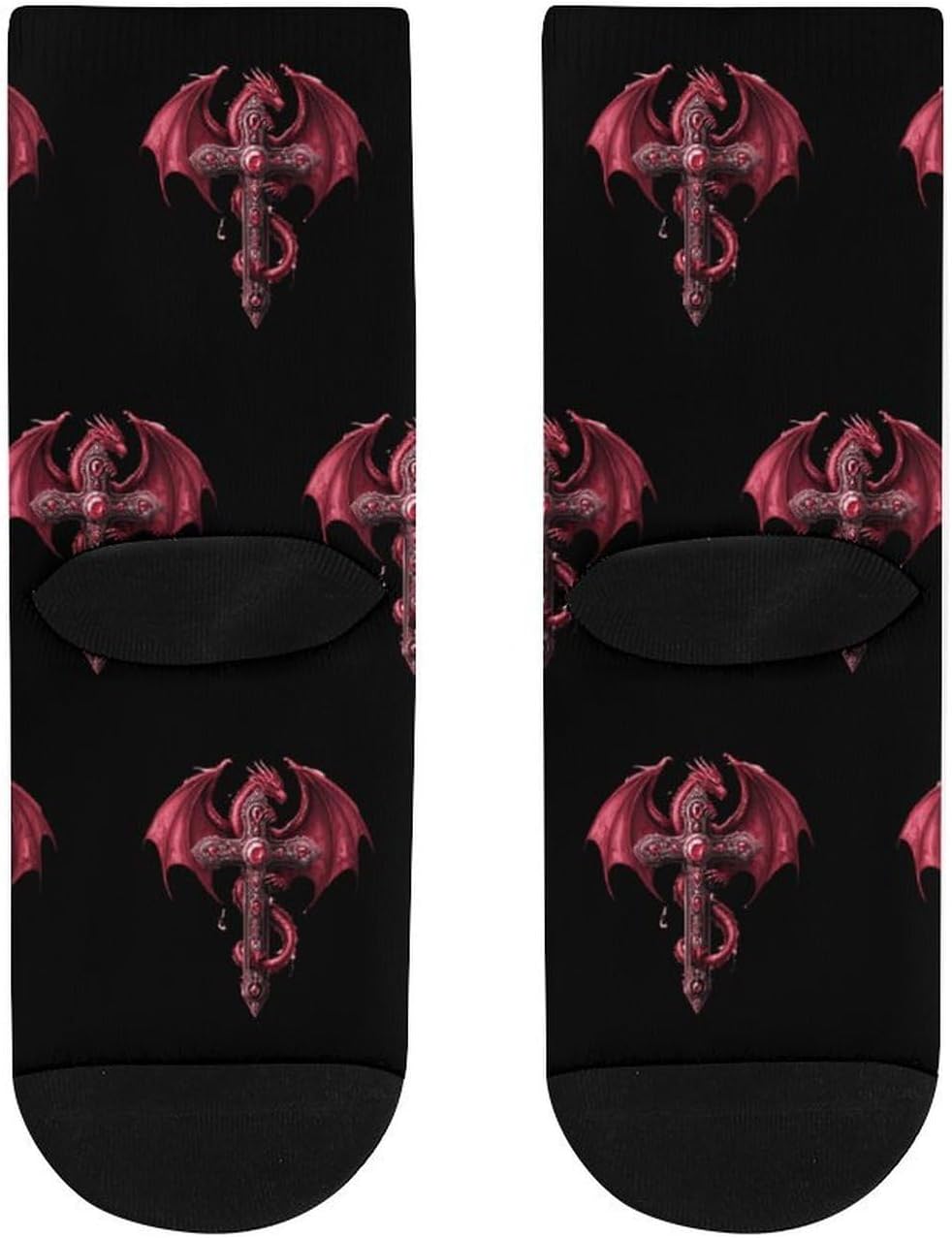 Dragon-Crosses Knee High Socks Athletic Long Stockings Sport Casual Crew Tube Sock Boot