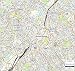 Mapa de la ciudad de Bruselas - Mapa de pared laminada