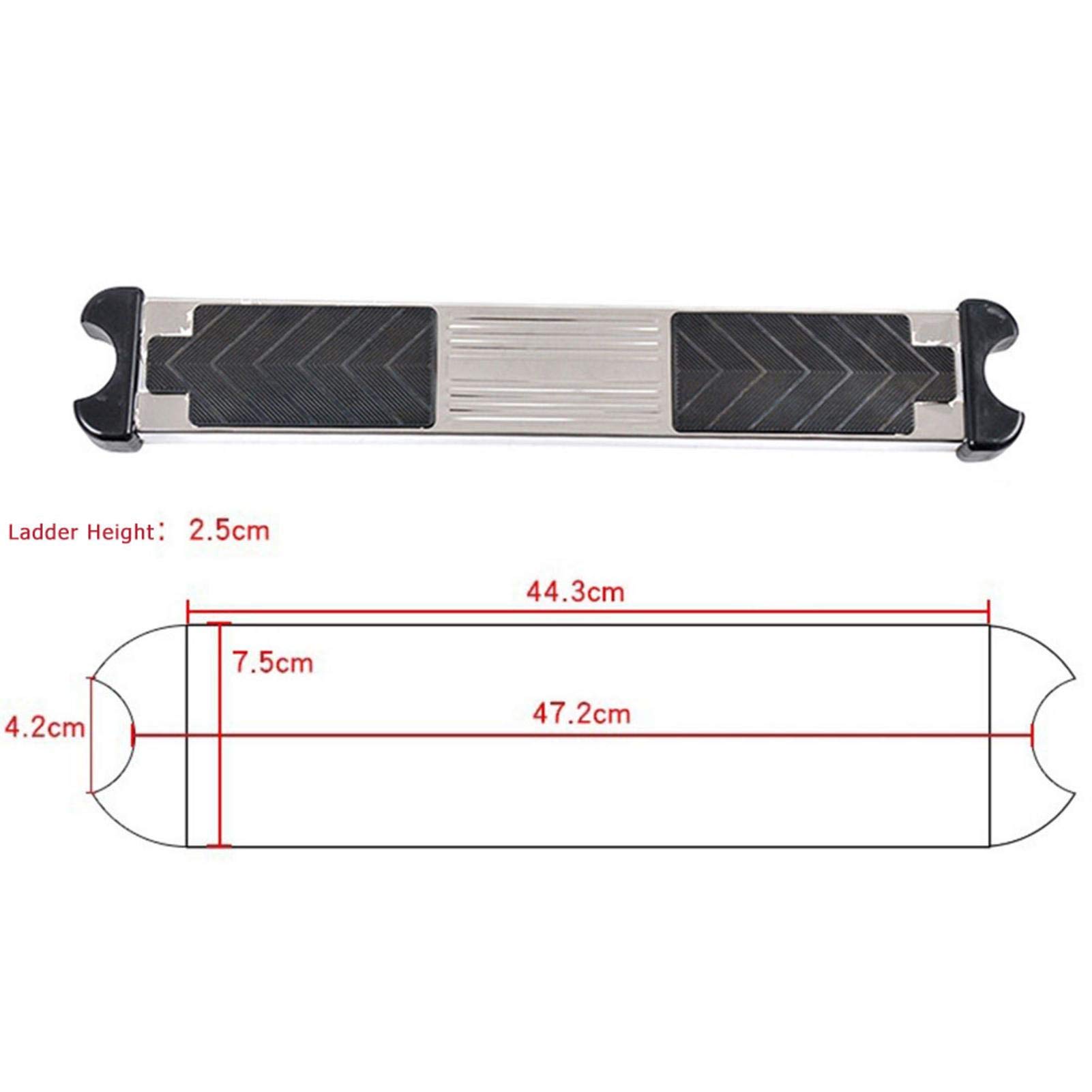 Peldaños De Escalera De Piscina 1 Reemplazo De Escalones De Escalera De Piscina | Peldaño De Escalera De Repuesto De Acero INOX con 2 Tornillos para Escaleras De Piscinas