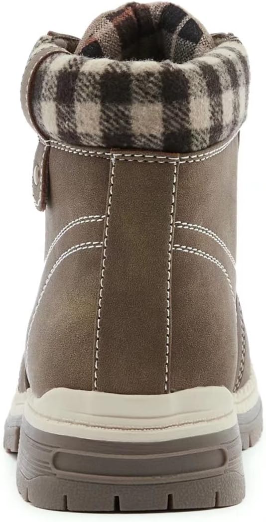 ANJOUFEMME Casual Winter Hiking Boots For Women - Womens Outdoor Snow Ankle Boots Waterproof Lightweight Lace up Fur Lined Walking Hiking Shoes - Image 3