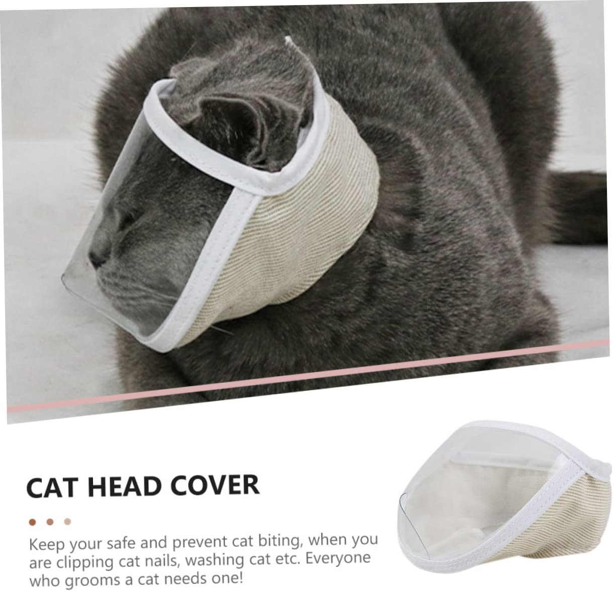 Toddmomy 6 Piezas Casco Protector para Gatos bozal de Malla de Gato Cubierta de Gato bozal portátil para Gatos bozal portátil para Gatitos cosmético Accesorios Venda Boca de Gato Novio