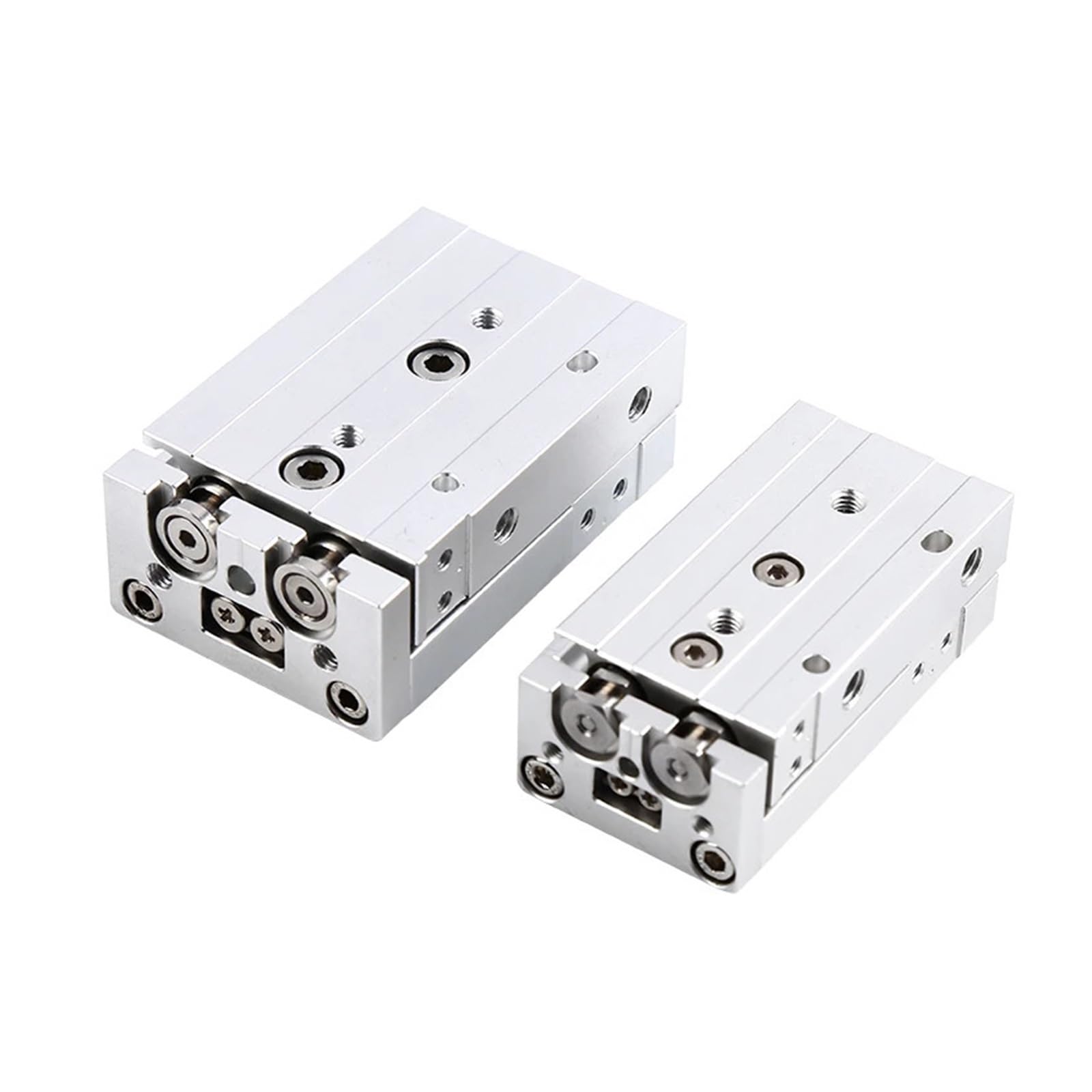 Cylindre pneumatique HLQ8X20SAS à double tige pour guidage linéaire ultra-stable
