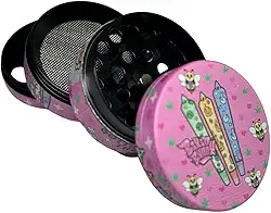 Cloud Super Fofo Triturador de Metal Rosa com 4 Partes, Dichavador Premium para Ervas