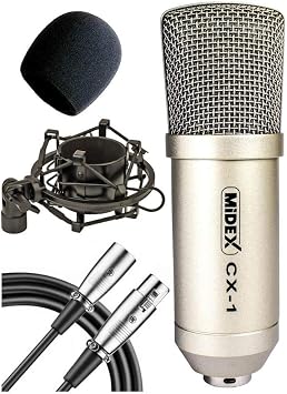 Midex CX1 Profesyonel Condenser Stüdyo Ses Kayıt Mikrofon Seti