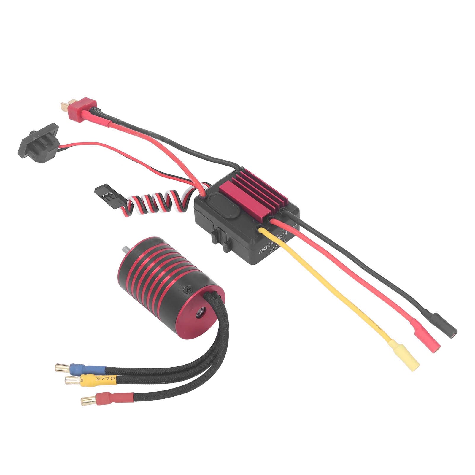 Alomejor Regulator bezszczotkowy RC-Car, silnik bezszczotkowy 2838 i zestaw regulatora bezszczotkowego 35 A do 1/14 1/16 RC Car (5800 kV)