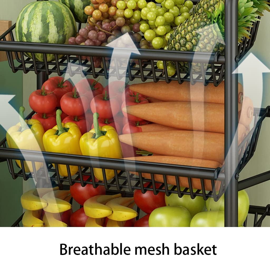 Carrito de almacenamiento rodante de 3 niveles con estante de metal desmontable, carrito multiusos para lavandería, sala de juegos, garaje, oficina o dormitorio, organiza tu espacio de manera