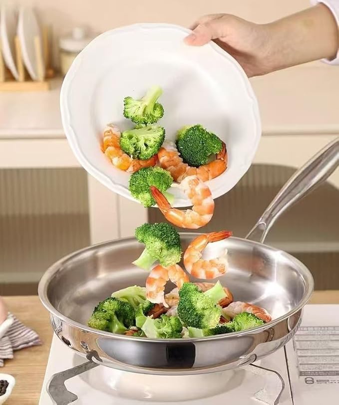 Wok de Acero Inoxidable 316 con Tapa, 13 pulgadas miniatura 7