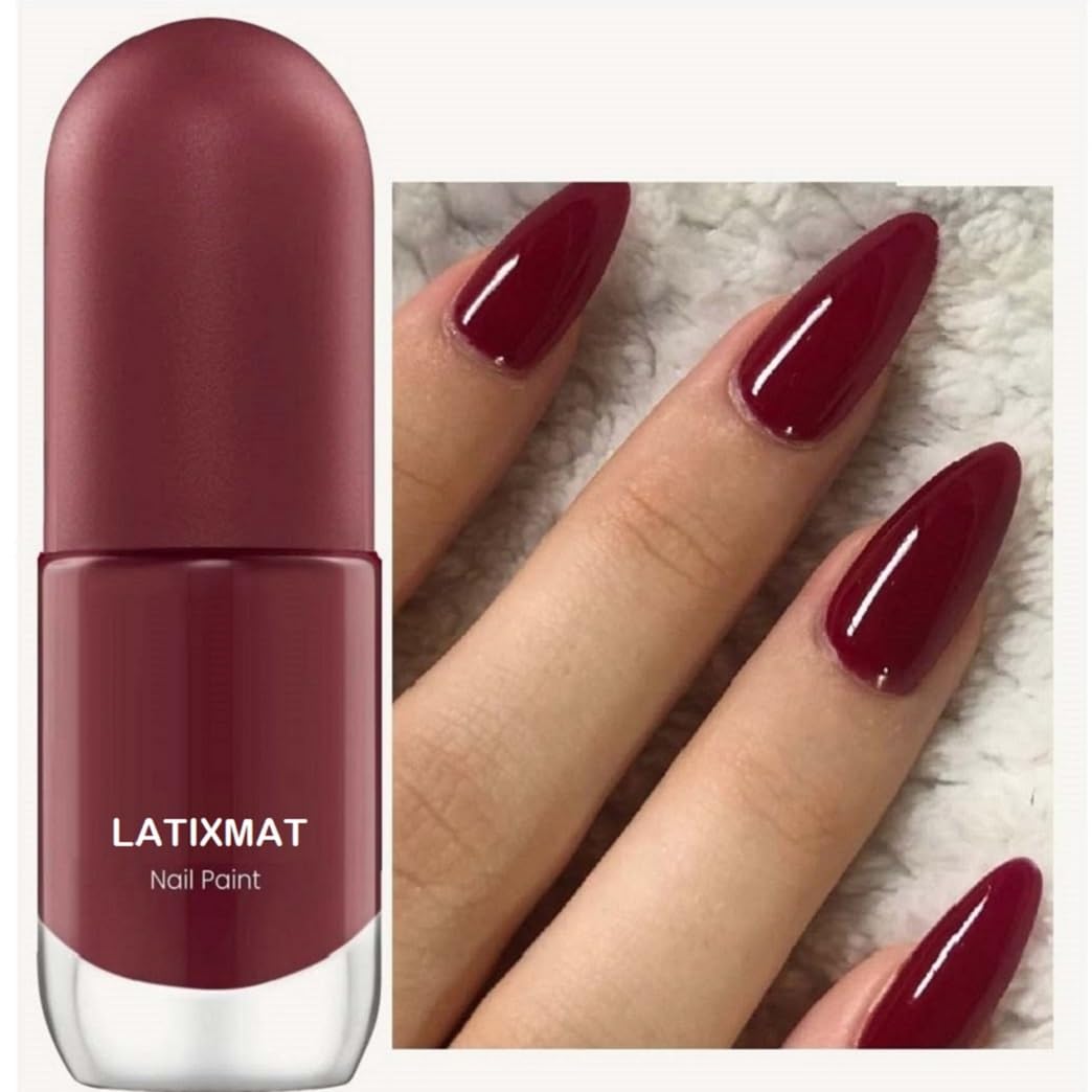 Nail Paint Deep Red Glossy Finish | Long-Lasting, Vibrant Colour, Glossy Finish, 1-2 Coat Coverage, Brilliant Shine-image-45