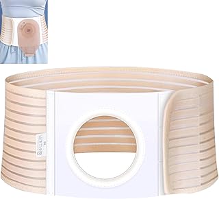 Ostomy Belt, Breathable Ostomy Hernia Support Belt, Elastic Abdominal Stoma Support Band for Men & Women Colostomy Patients to Prevent Parastomal Hernia(XL)