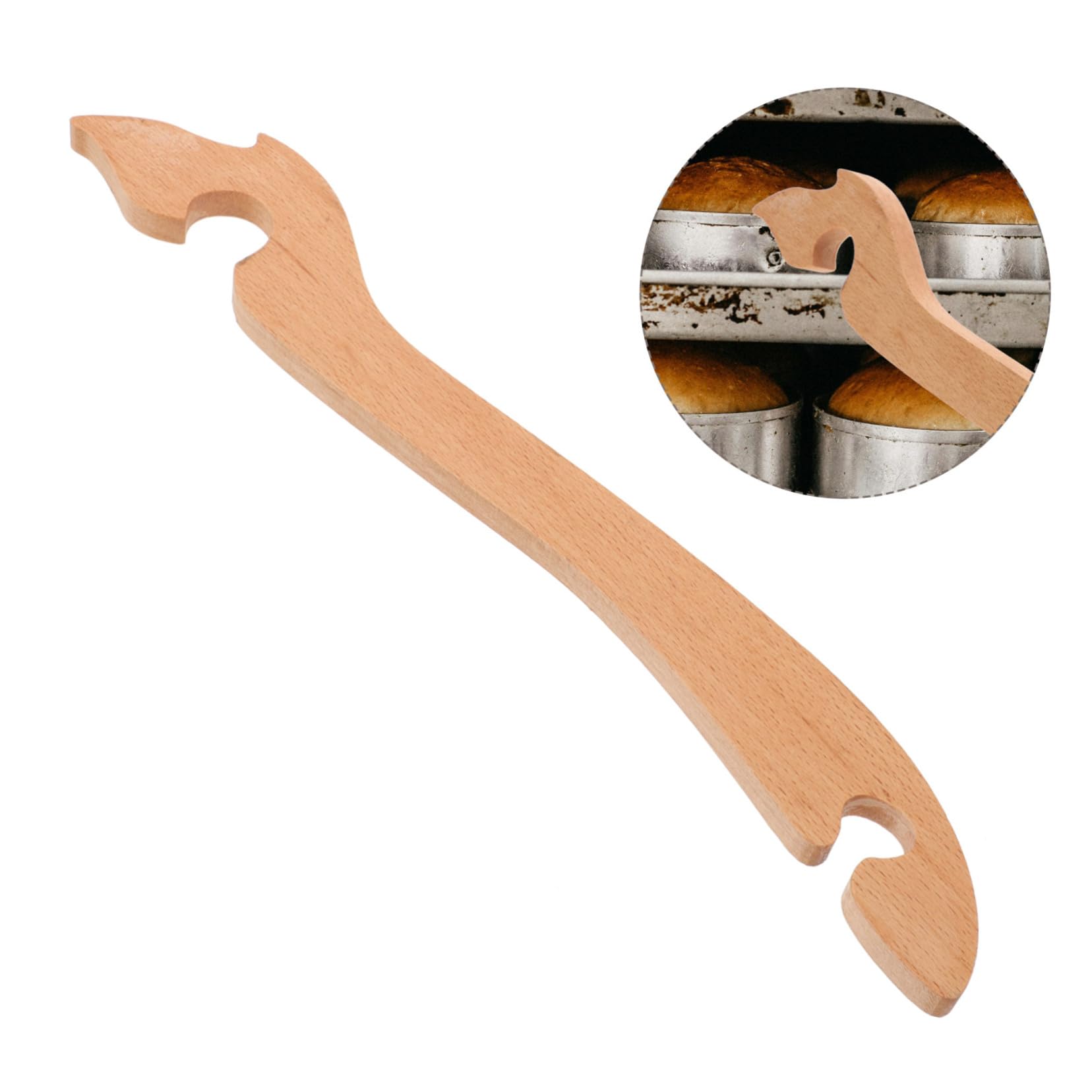 Levemolo Extractor de Rejilla Diseño Ahorrador de Espacio para Horno de Madera Herramienta Práctica para Sacar Bandejas y Parrillas para Cocina